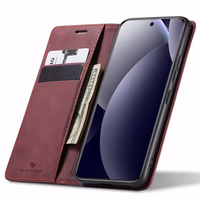 Spacecase dėklas Wallet POCO M8 Pro 5G/RM Note 15 Pro+ 5G raudonas