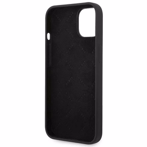 Guess GUHCP14MSLSMK iPhone 14 Plus 6.7 "juodas/juodas kietas dėklas Silicone Vintage Gold Logo
