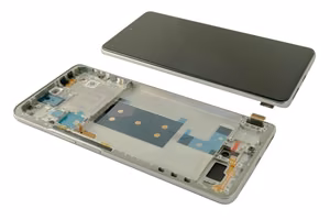 Ekranas Xiaomi 11T Pro 5G su lietimui jautriu stikliuku ir rėmeliu Moonlight White/Silver originalus (service pack)