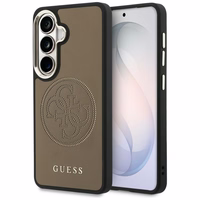 Guess dėklas Perforated Logo MagSafe skirtas Samsung Galaxy S26 rudas