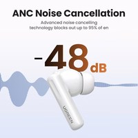 Belaidės ausinės Ugreen WS200 HiTune T6 Active Noise-Cancelling Earbuds baltos