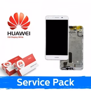 Ekranas skirtas Huawei Y5-II baltas su rėmeliu (Service Pack)