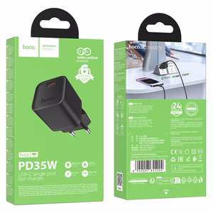 Įkroviklis Hoco N66 35W GaN USB-C juodas