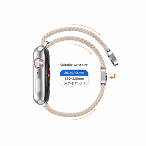 TECH-PROTECT NYLONMAG APPLE WATCH 6 / 7 / 8 / 9 / 10 / SE (40 / 41 / 42 MM) NATURAL TITANIUM