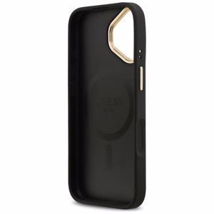 Guess Peony Hot Stamp MagSafe dėklas telefonui iPhone 17 - juodas