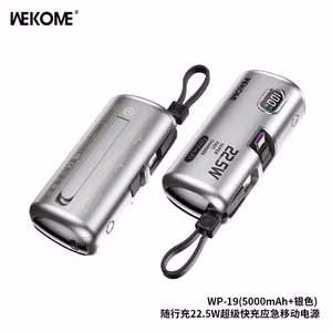 Power Bank WK Design "WP-19" silver 5000mAh (22.5W)