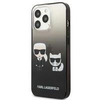 Karl Lagerfeld Gradient Ikonik Karl&Choupette dėklas iPhone 13 Pro / iPhone 13 – juodas