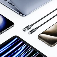 Tech-Protect UltraBoost USB-C / USB-A kabelis 66W 6A 0.25m - pilkas