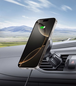 "Tech-Protect" MM15W-V4 magnetinis 15 W "MagSafe" laikiklis automobiliui, skirtas kabinai / priekiniam stiklui / ventiliacijos angai - juodas