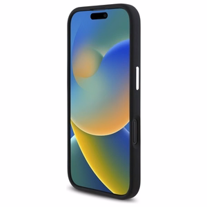 Mercedes silikoninis mėlyna juosta Magnetinis dėklas telefonui iPhone 16 - juodas