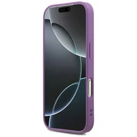 Guess Fiksuotas Blizgus Didelis 4G dėklas telefonui iPhone 17 Pro - violetinė