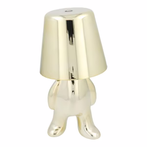 Stalo lempa prie lovos GOLD MAN Art Deco stovintis (versija 8) MLTL