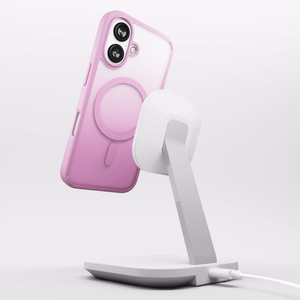 Puro Gradient Magnetinis Silikoninis dėklas telefonui iPhone 16 - Rožinė