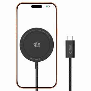 „Tech-Protect A54 MagSafe Qi2.2“ 25 W belaidis įkroviklis – juodas