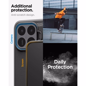 Spigen Rugged Armor dėklas, skirtas Xiaomi 17T, matinis juodas
