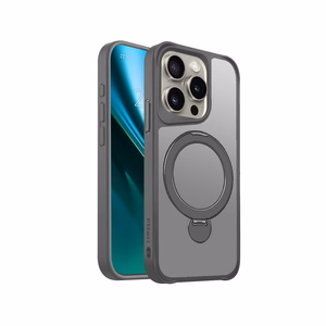 Etteri Matinis Magnetinis žiedas dėklas telefonui iPhone 15 Pro 6,1" pilkas