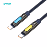 BWOO 240W Type C to Type C Data scented Laidas With RGB Lighting juodas X325C-C