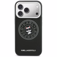 Karl Lagerfeld Point & Choupette Sketch MagSafe Dėklas for iPhone 17 Pro - juodas