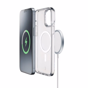 Cellularline Gloss Mag dėklas, skirtas iPhone 15, suderinamas su MagSafe, skaidrus