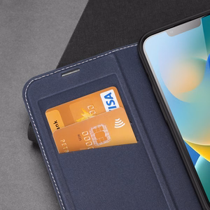 Dux Ducis Skin X2 dėklas telefonui iPhone 14 Plus su magnetine uždanga mėlynas