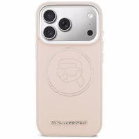 Karl Lagerfeld K Head Point Logo MagSafe Dėklas for iPhone 17 Pro Max - rožinis
