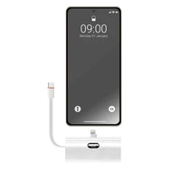 Išorinė baterija Forcell F-Energy Power Plug F5K3 PD 20W 5000 mAh su įmontuotu jungtimi Lightning balta