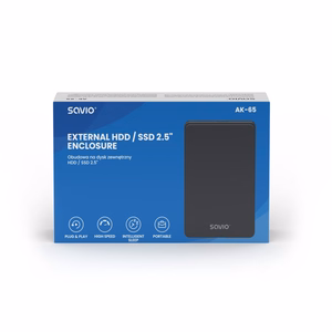 Savio 2.5" išorinis HDD/SSD disko dėklas, USB 3.0, AK-65