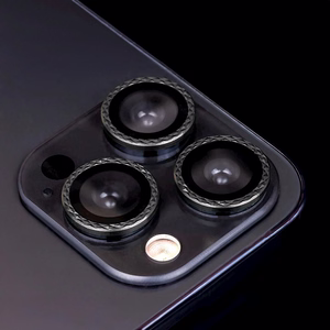 "iPhone 12 Pro Max" 6,7" juodų rombo formos akinių su lęšiais rinkinys (3 vnt.)