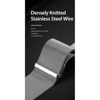 DUX DUCIS dirželis MILANESE nerūdijančio plieno magnetinis Apple Watch 38 / 40 / 41 mm pilkas