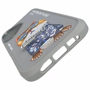 Nimmy Akiniai Kietas katinas dėklas telefonui iPhone 16 - pilkas