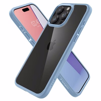 Dėklas telefonui Spigen Crystal Hybrid iPhone 15 Pro Max - skaidrus mėlynas (m)