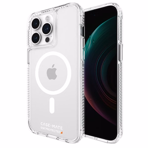 Case-Mate Ultra Tough+ D3O MagSafe dėklas, skirtas iPhone 15 Pro Max, skaidrus
