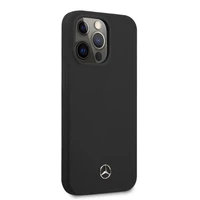 Mercedes MEHMP13XSILBK iPhone 13 Pro Max 6.7" juodas/juodas kietas dėklas Silikoninis Magnetinis