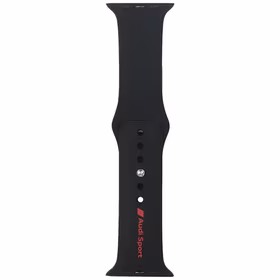Dirželis Audi Sport Red Logo Silicone Watch Strap skirtas Apple Watch 44/45/46/49mm juodas