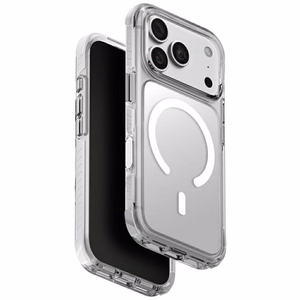 Uniq Combat Magclick Charging dėklas iPhone 18 Pro / 17 Pro – baltas