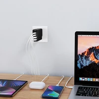 "Choetech" įkroviklis GaN 140W, 4 prievadai (2x USB C, 2x USB), juodas (PD6005)