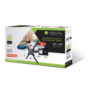 Techly ICA-PLB 136M televizoriaus laikiklis 139,7 cm (55") Juoda