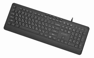 GEMBIRD KB-MCH-05-CYRL daugialypės terpės klaviatūra USB, kirilica, juoda