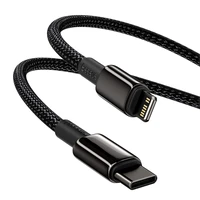 Baseus kabelis Tungsten PD USB-C - Lightning 1,0 m juodas 20W
