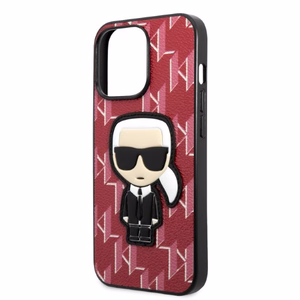 Karl Lagerfeld KLHCP13XPMNIKPI Dėklas telefonui iPhone 13 Pro Max 6.7" - raudonas (m) Monogram Ikonik Patch