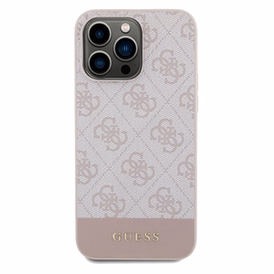 Guess 4G Stripe Collection dėklas iPhone 14 Pro - rožinis