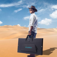 Choetech SC010 saulės turistinis įkroviklis, sulankstomas, 160W - juodas