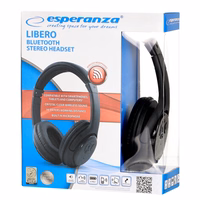 Esperanza Libero EH163K Laisvų rankų įranga Bevielis Su lankeliu Muzika Mini-USB Bluetooth Juoda