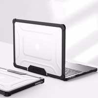 Tech-Protect SmartShell Pro dėklas MacBook Air 13" 2023-2025 M2 / M3 / M4 - permatomas ir juodas