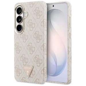 Guess dėklas 4G Triangle Logo MagSafe for Samsung Galaxy S26 rožinis