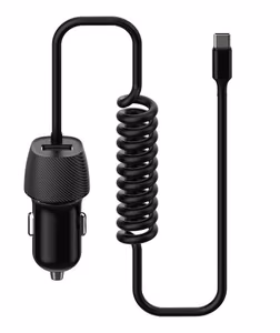 Automobilinis įkroviklis Platinet (PLCRSC) su Type-C laidu (1xUSB 3.4A) juodas