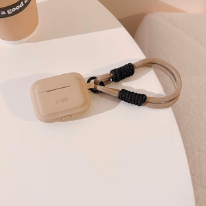 Tech-Protect silikoninis virvelės dėklas Apple AirPods Pro 1 / 2 - šviesiai rudos spalvos