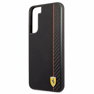 Dėklas telefonui Ferrari FESAXHCS22MBK S22+ S906 kietasis dėklas On Track Carbon Stripe juodas