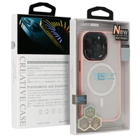 LK Magsafe dėklas telefonui Iphone 15 Plus šviesiai rožinis