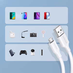Ugreen US289 60143 micro USB / USB-A laidas 2m baltas